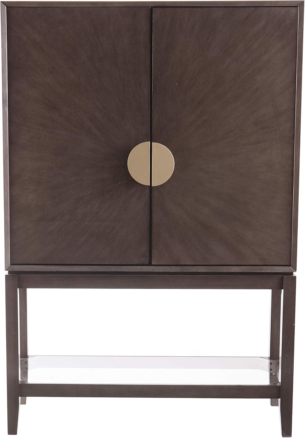Gray Storage Hutch Bar Cabinet V637