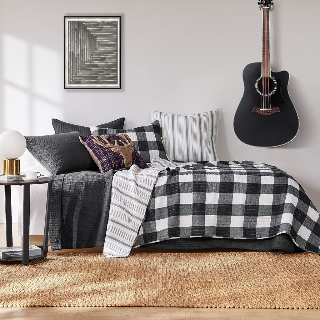 Grey Linen Style Euro Shams Set of 2 N258170