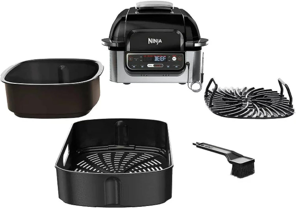 5-in-1 Indoor Grill with 4-Quart Air Fryer D7221