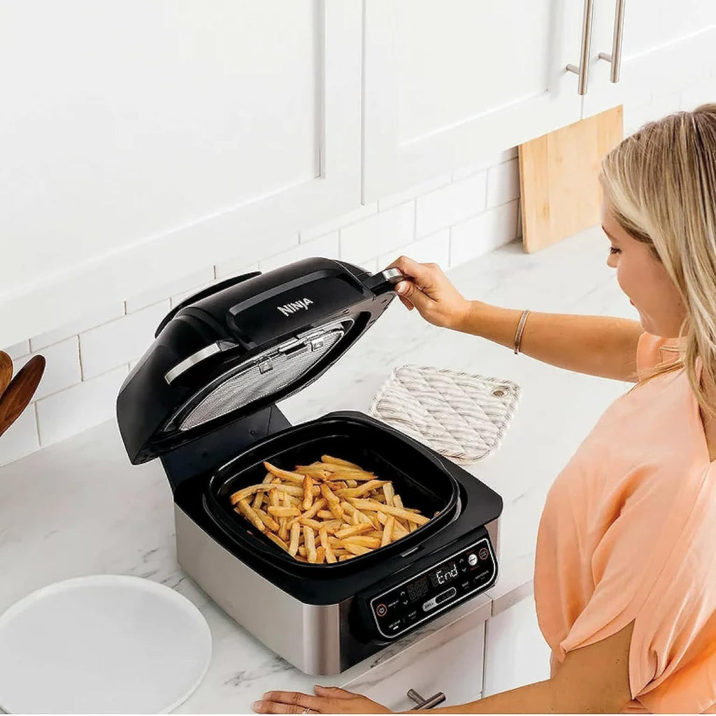 5-in-1 Indoor Grill with 4-Quart Air Fryer D7221