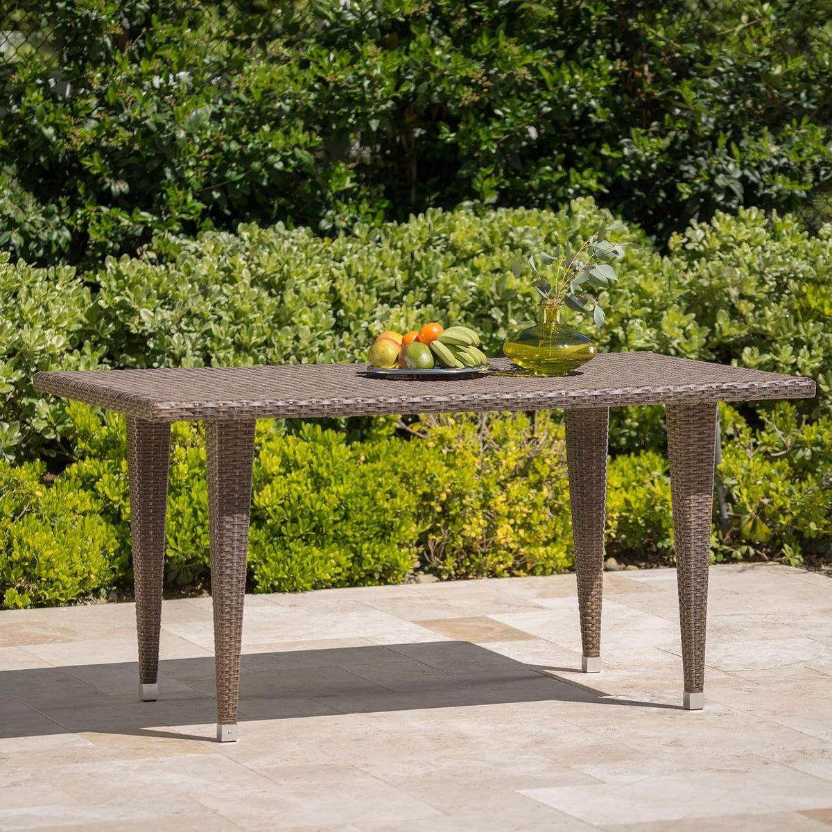 Outdoor Rectangular Wicker Dining Table M3166