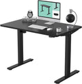 55 x 28 Inches Electric Stand Up Desk with White Top K42618