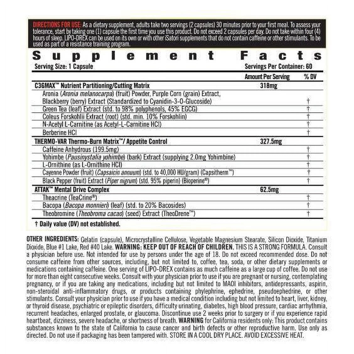 60 Capsules Fat Loss Thermogenic Formula N512625
