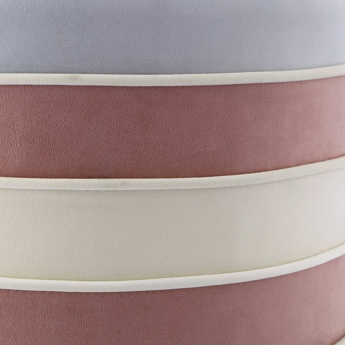 Blush Pink Velvet Ottoman with Metal Base D155815