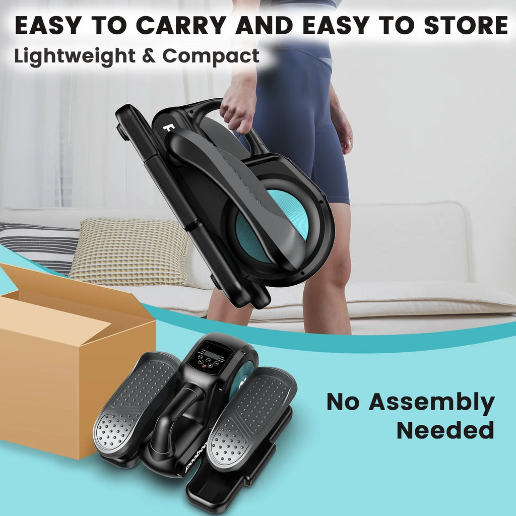 Under Desk Magnetic Elliptical Trainer with LCD Monitor Black T868986