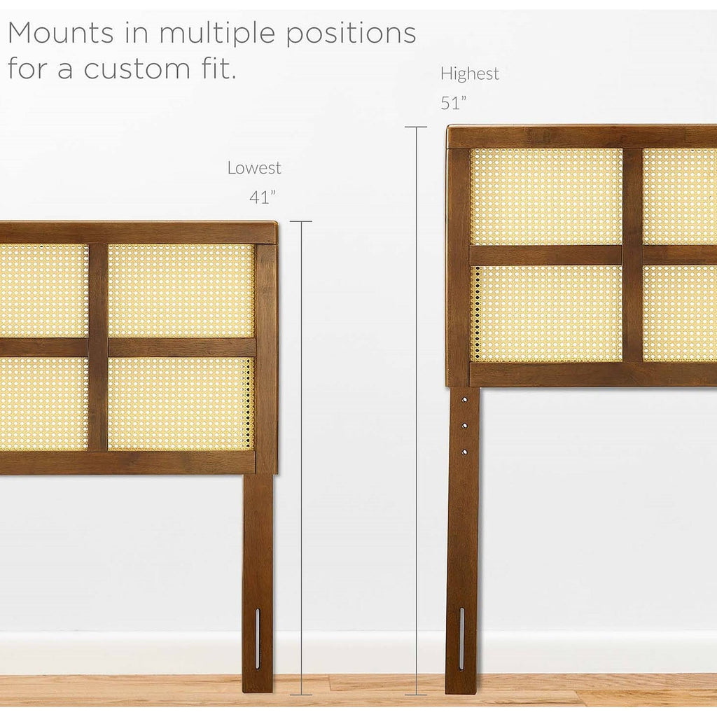 Queen Size Walnut Wooden Headboard Z3553