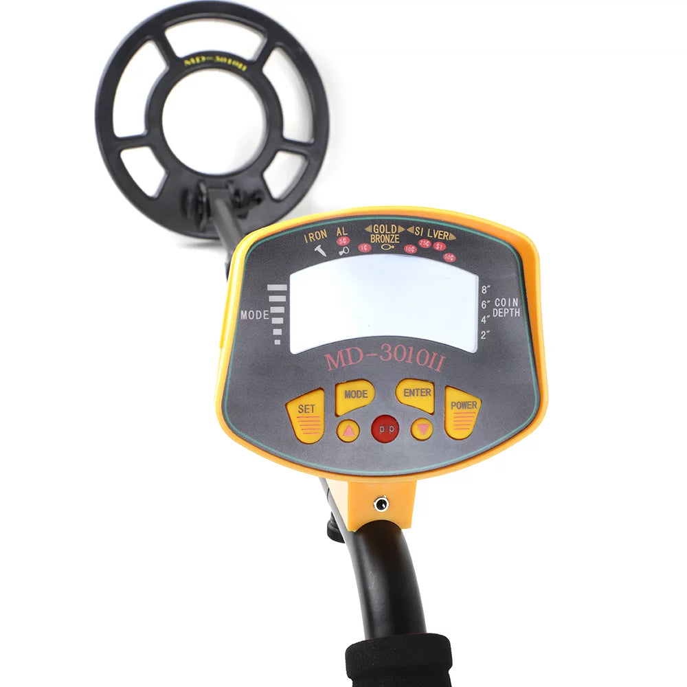 Lightweight Waterproof Metal Detector Set with 10'' Coil, Backpack, Shovel & Headphone, Adjustable 33''-52'' L814978