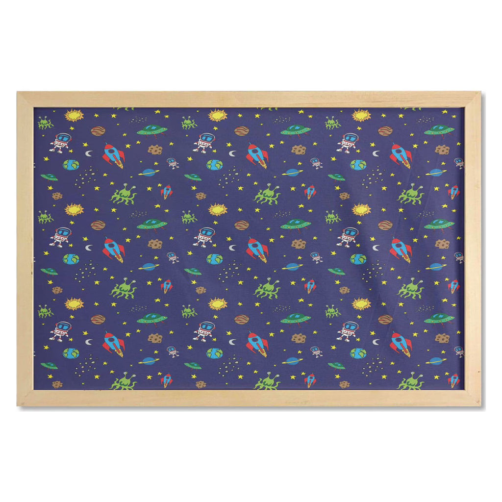 Multicolor Printed Fabric Wall Art with Frame, 35" x 23" I641