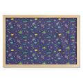 Multicolor Printed Fabric Wall Art with Frame, 35" x 23" I641
