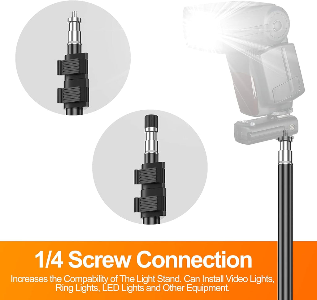 7 Ft Portable Light Stand with Carry Case, 2 Pack G385
