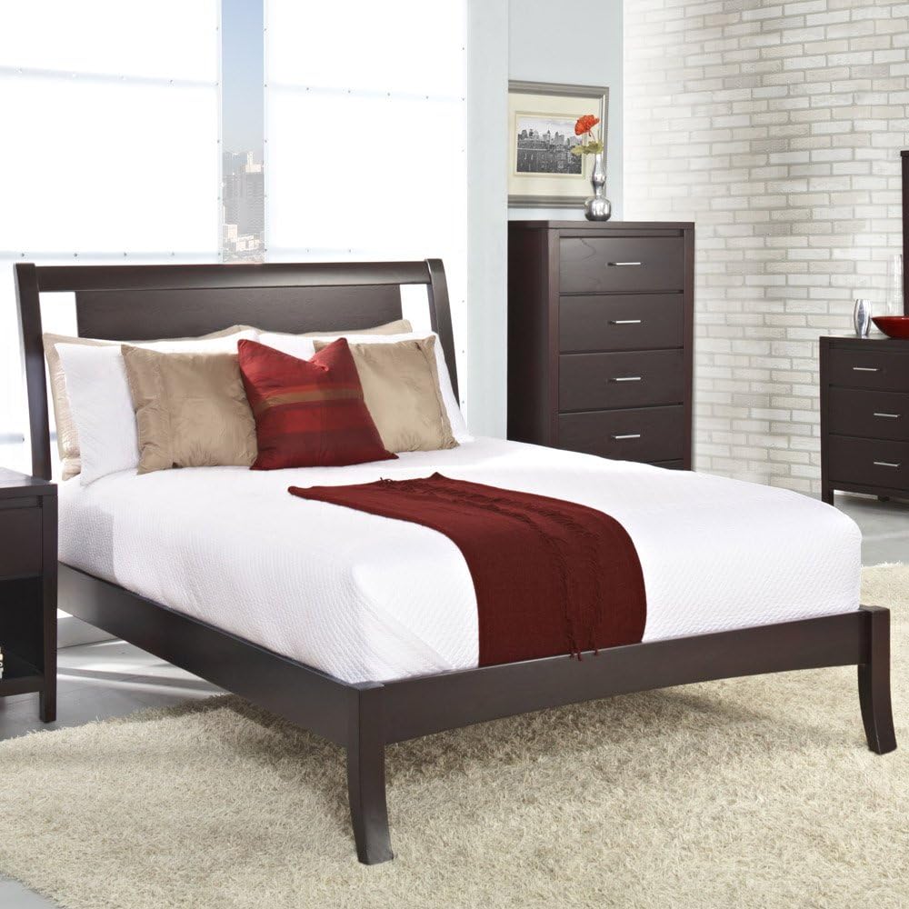 California King Espresso Platform Bed L8167