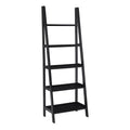 Black 5-Shelf Ladder Bookcase D528660
