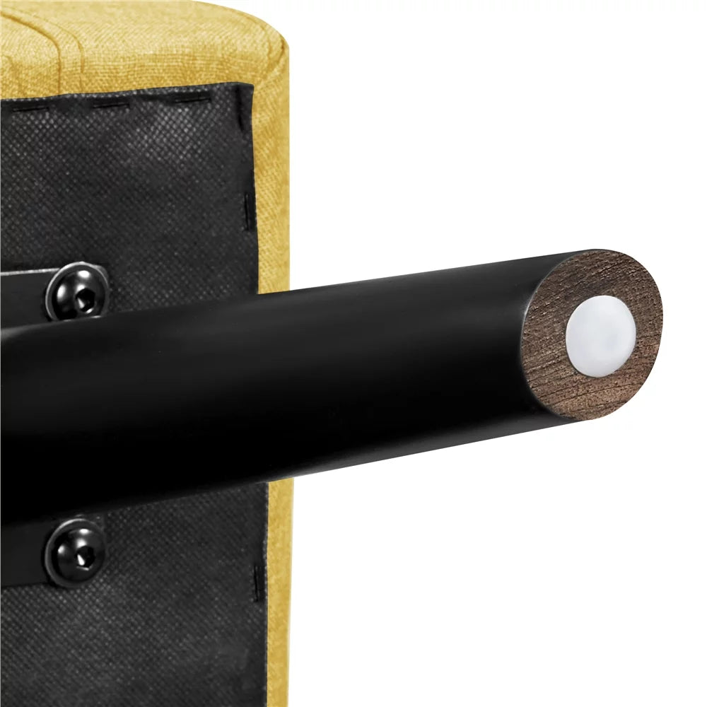 Yellow Tufted Accent Arm Chair with Rubber Wood Leg C497