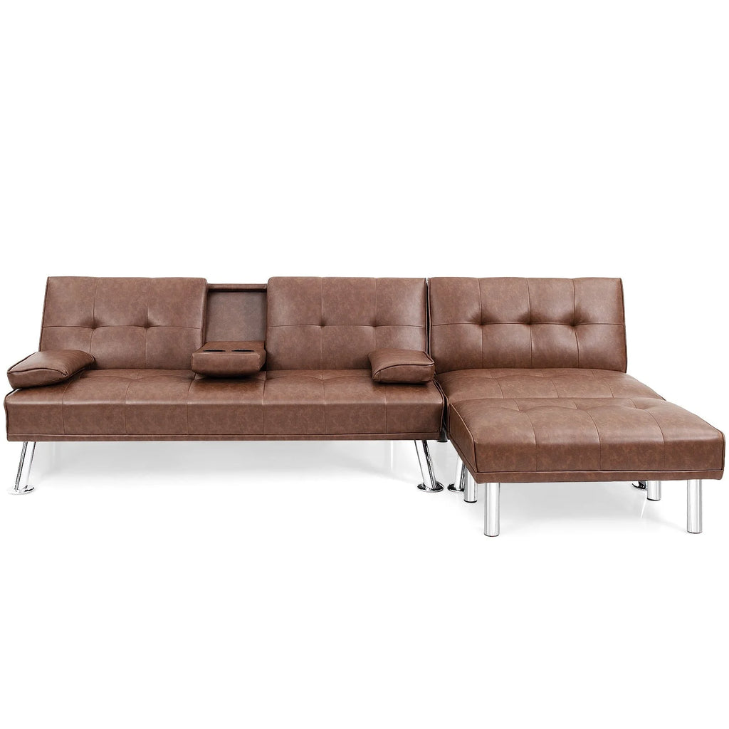 Brown 3-Piece Sectional Sofa Set O1871