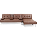 Brown 3-Piece Sectional Sofa Set O1871