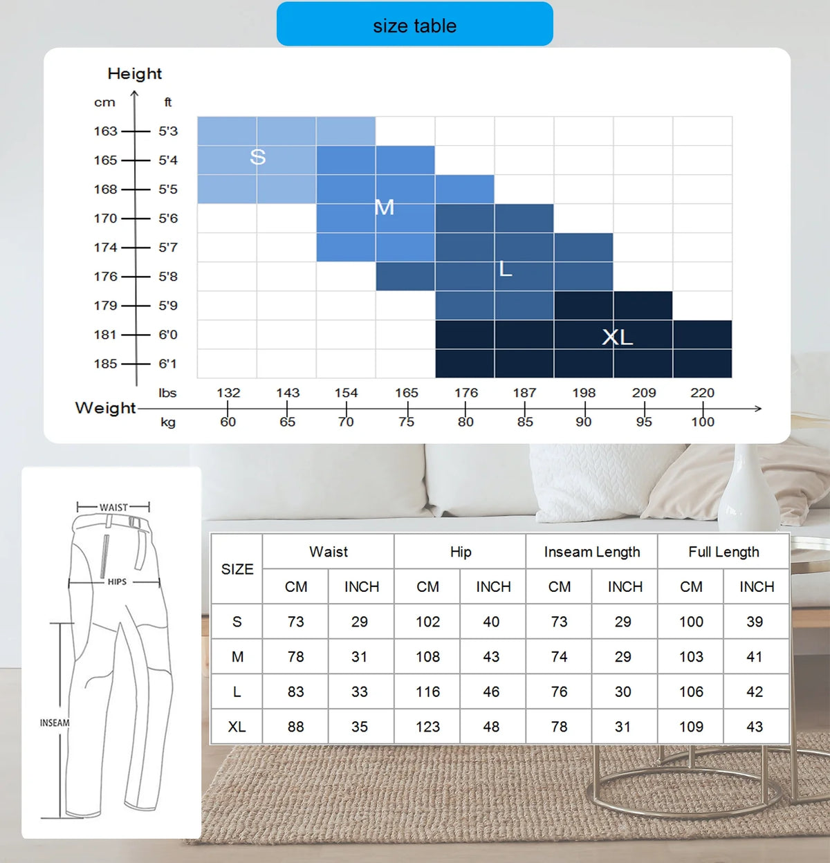 Waterproof Fleece Lined Softshell Ski Pants J732974