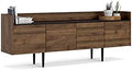 Walnut and Black Sideboard Cabinet with 2 Drawer and 3 Door E139982