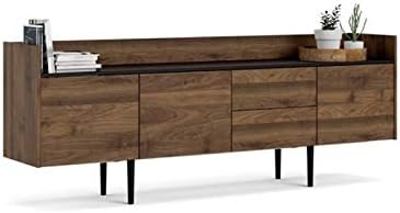 Walnut and Black Sideboard Cabinet with 2 Drawer and 3 Door E139982