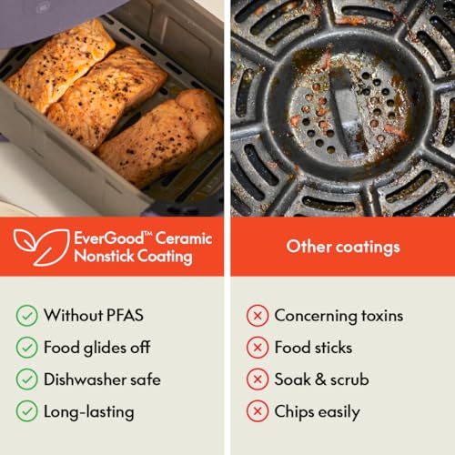 4Qt Slim Air Fryer with Ceramic Nonstick Coating Q999558