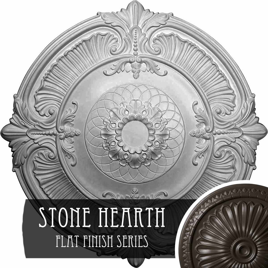 Hand-Painted Stone Hearth Ceiling Medallion N761289