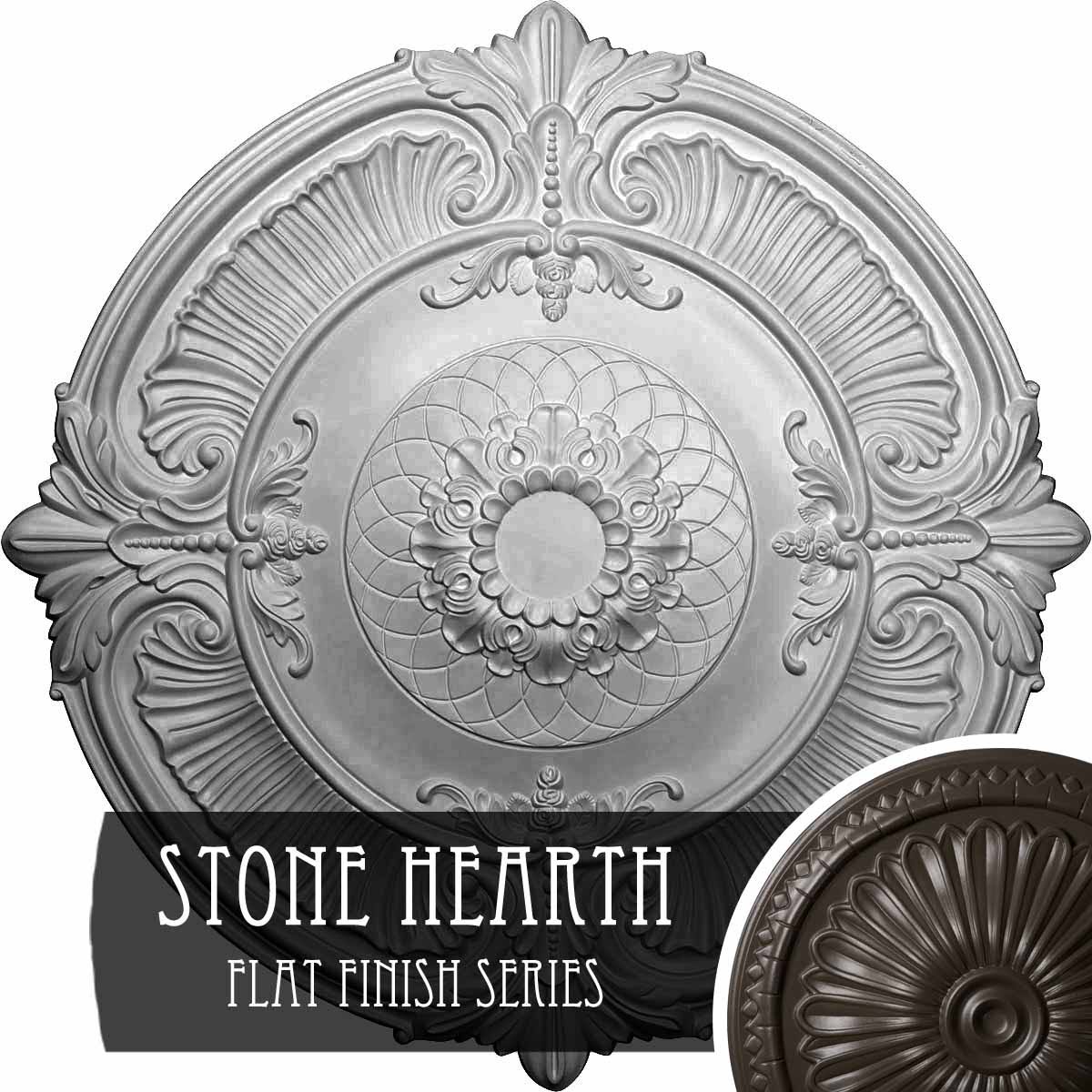 Hand-Painted Stone Hearth Ceiling Medallion N761289
