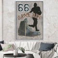 Vintage Sport Framed Canvas - Black - 34 in. Wide x 44 in. High P991