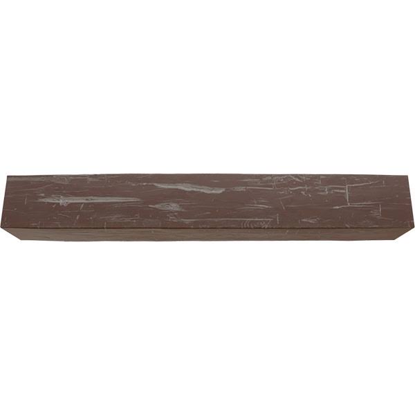 Hand Hewn Faux Wood Fireplace Mantel, Aged Pecan O773