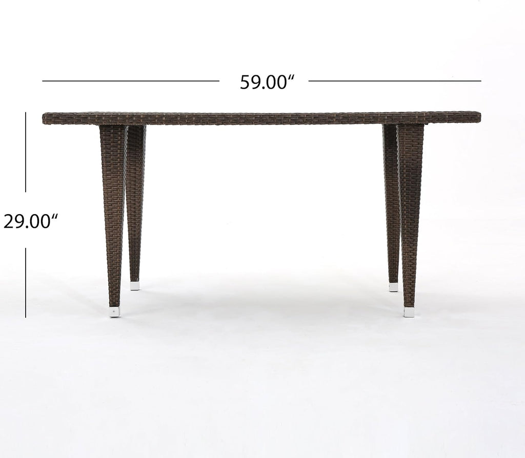 Outdoor Rectangular Wicker Dining Table M3166