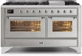 60 Dual Fuel Propane Gas Range in Stainless Steel B630556