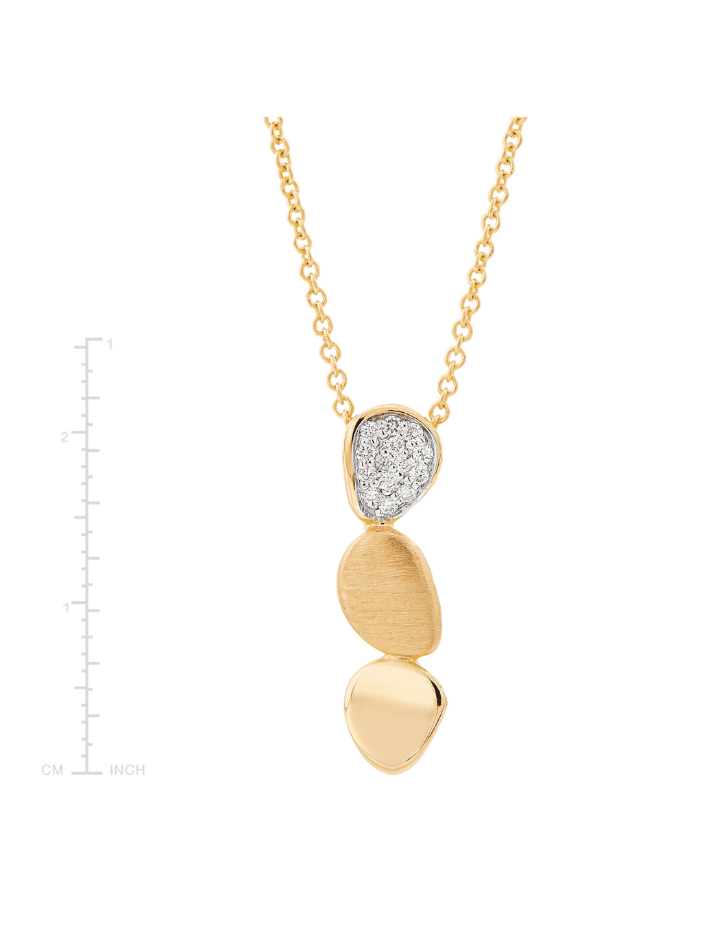 14kt Yellow Gold Diamond Oval Pendant Necklace U35387