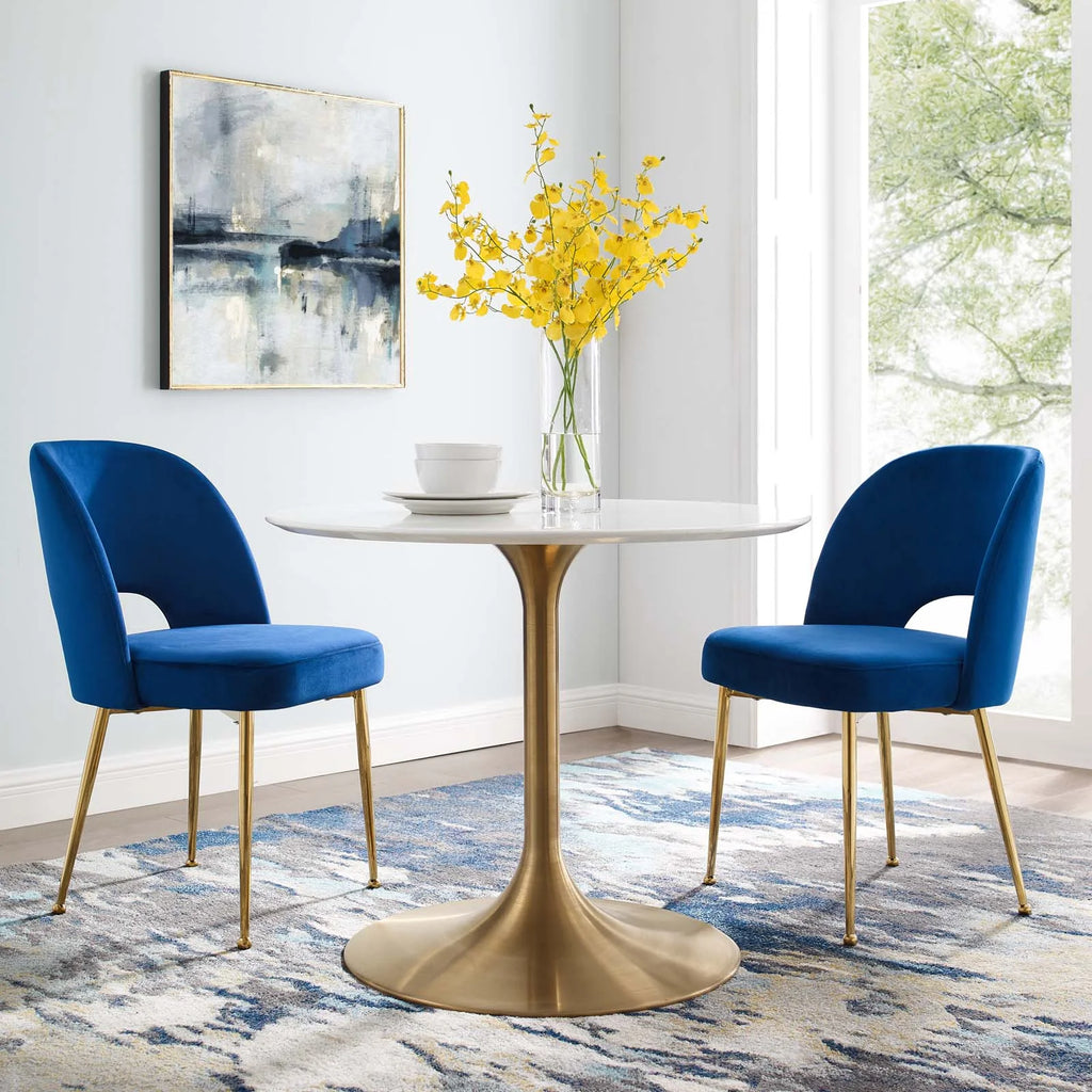 Blue Velvet Set of 2 Dining Chair R265452