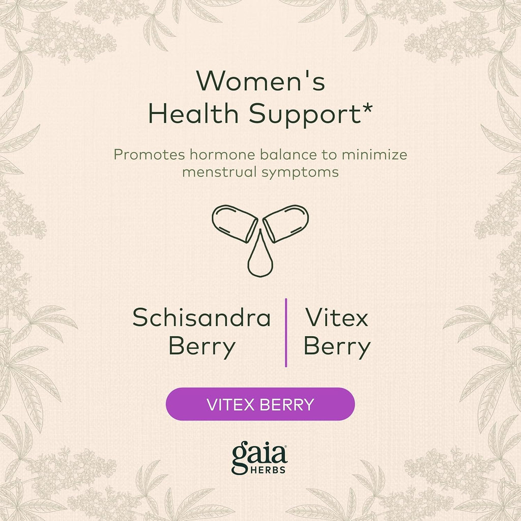 60 Vegan Capsules Herbal Supplement with Vitex Berry & Schisandra O7268