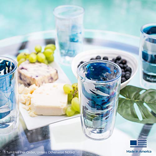 Green Blue Stripe Double Walled Insulated Tumbler 16oz S811305