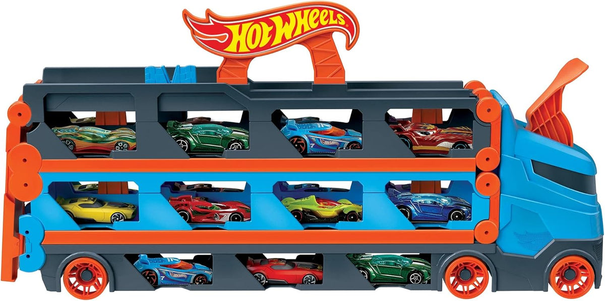 Storage Carrier with 3 1:64 Scale Cars & 6-Foot Drag Race Track U742767