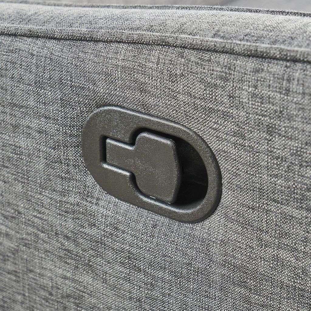 Grey Black Fabric Reclining Loveseat B4920