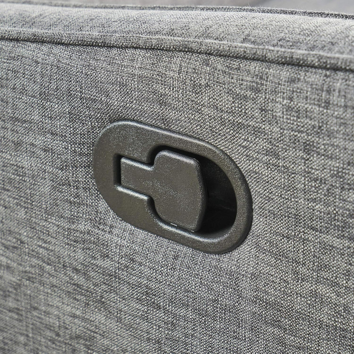 Grey Black Fabric Reclining Loveseat B4920