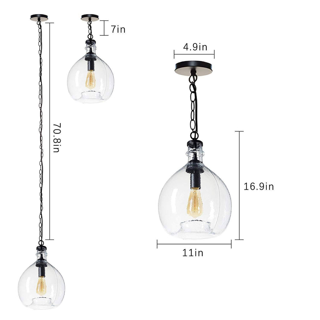 Hand Blown Glass Pendant Light I9611