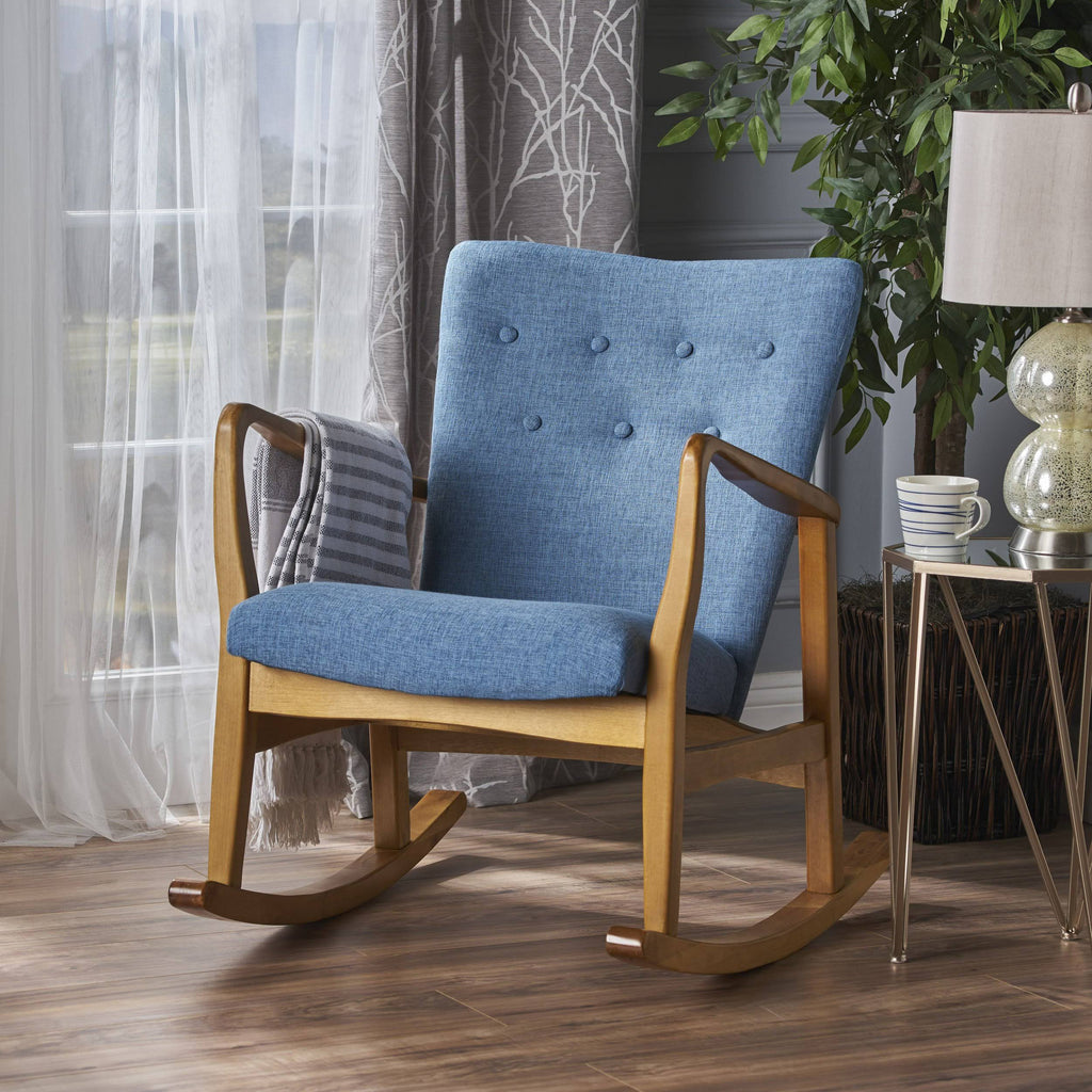 Grey Fabric Rocking Chair W141