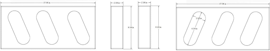 Quadruple Oval Slanted Steel Light Box, 6 Oval Lights, 1 Pair E450