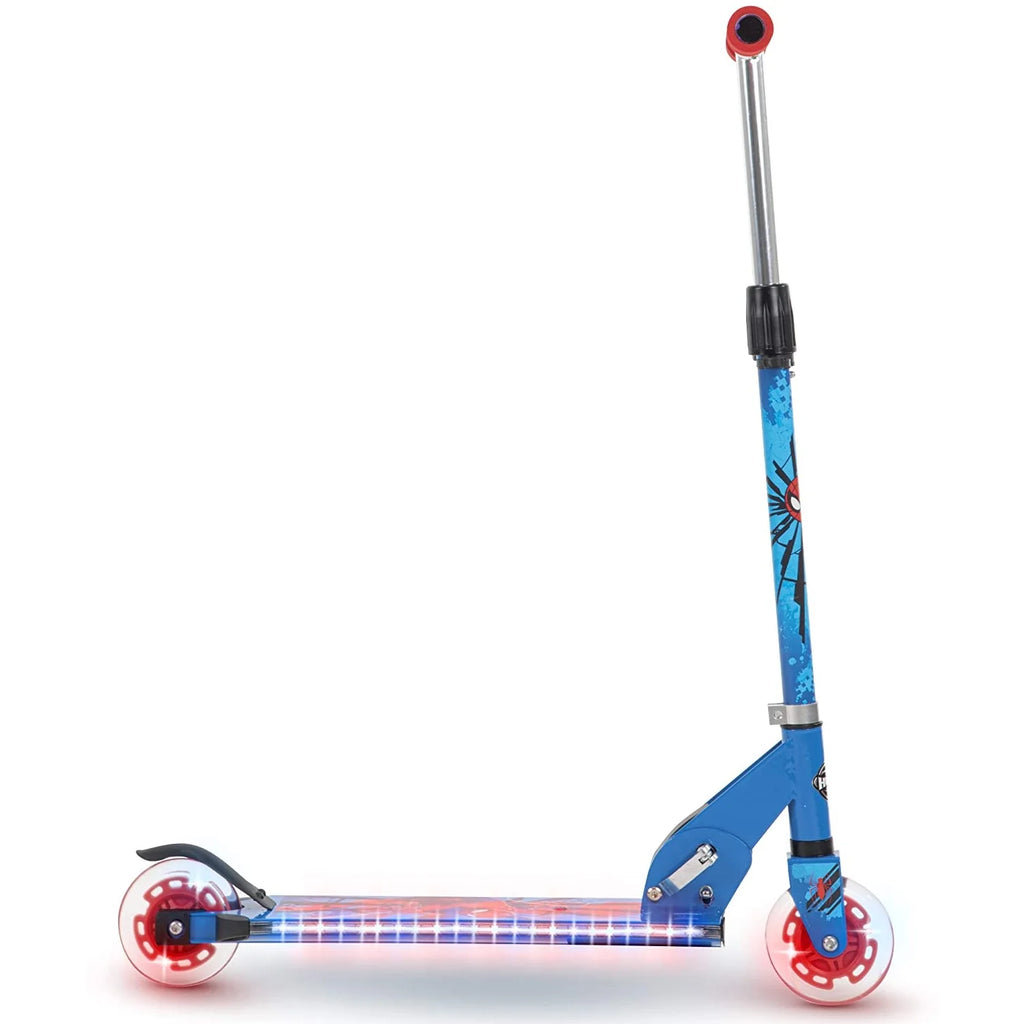 Spider-Man Steel 2 Wheel Scooter with LED Lights Z1842