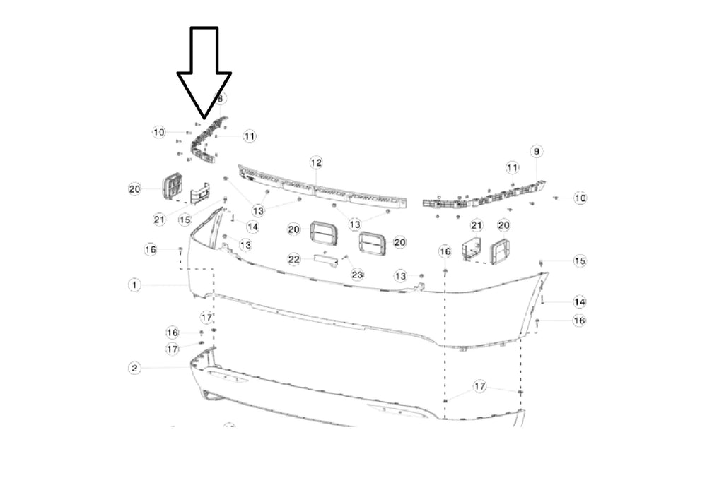 Rear Bumper Left Wing Bracket R15453