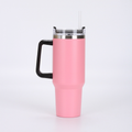 40 oz Stainless Steel Tumbler with Handle and Straw Lid N671