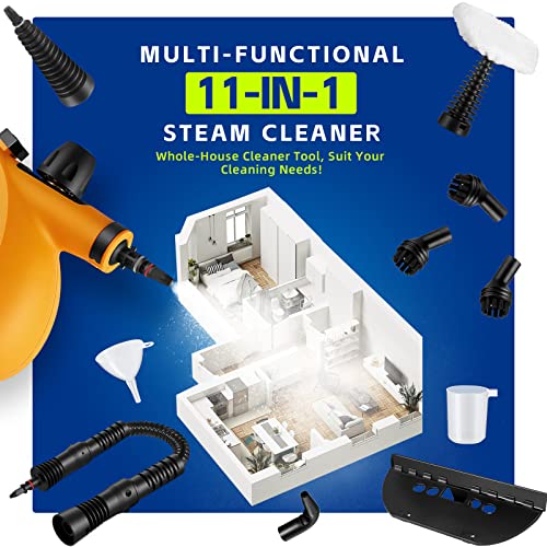 Handheld Pressurized Multi-Surface Steam Cleaner with 11pcs Accessories E331188