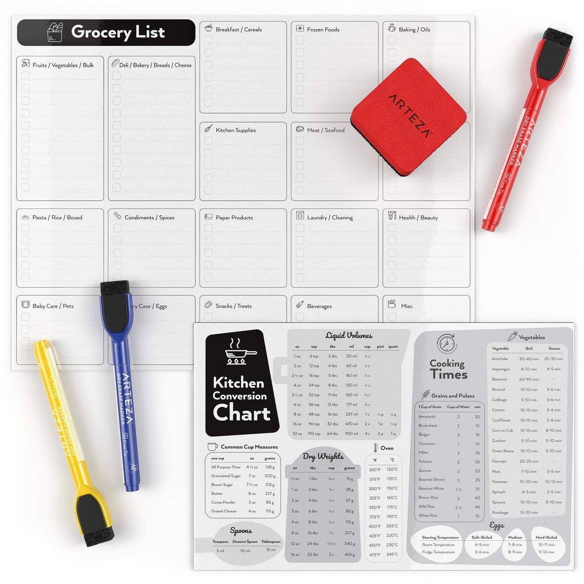 Magnetic Monthly Calendar Set, Dry Erase, White I486283
