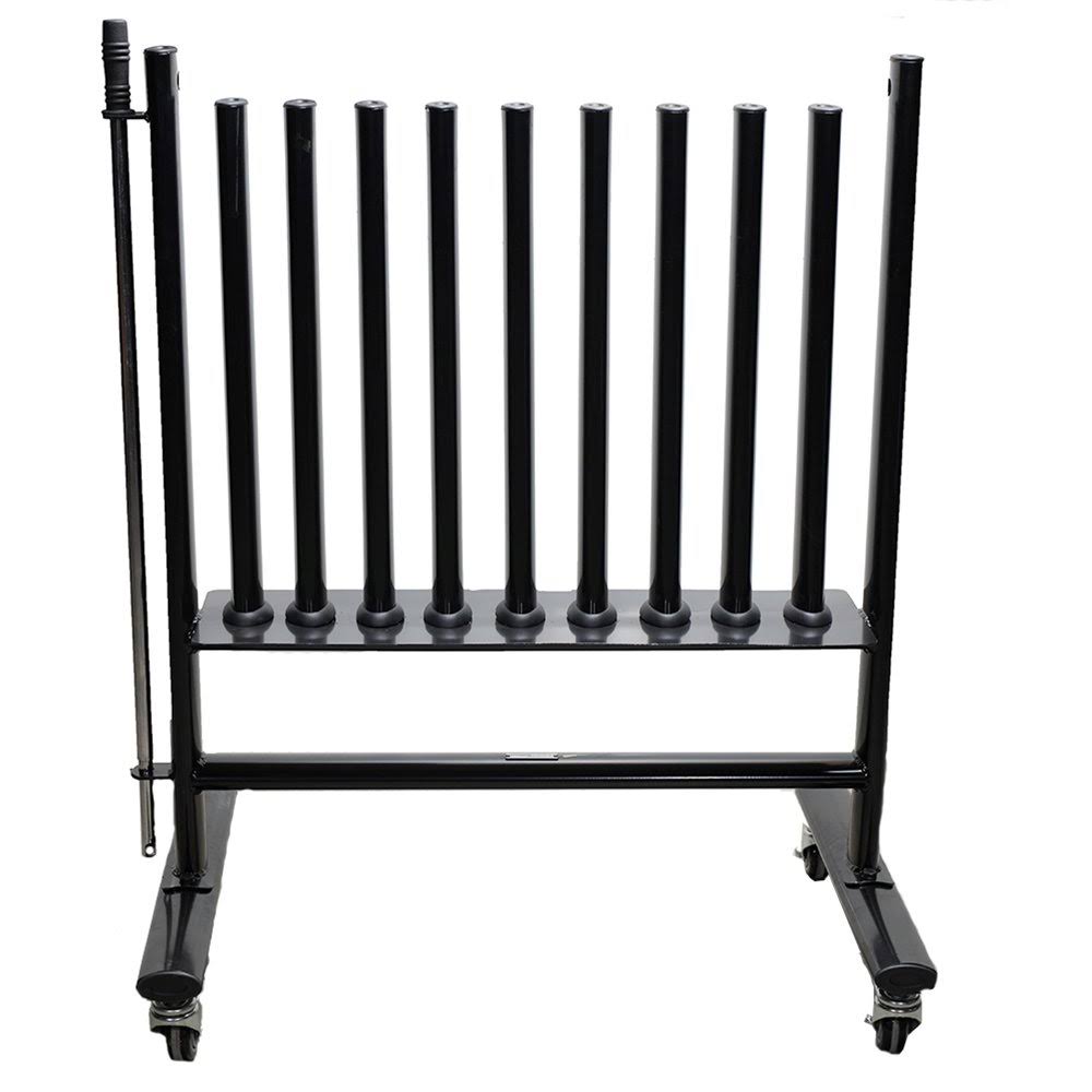 Neoprene-Vinyl Dumbbell Storage Rack with Casters J8815