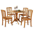 5-piece Oak Wood Dining Table and Chairs S8579