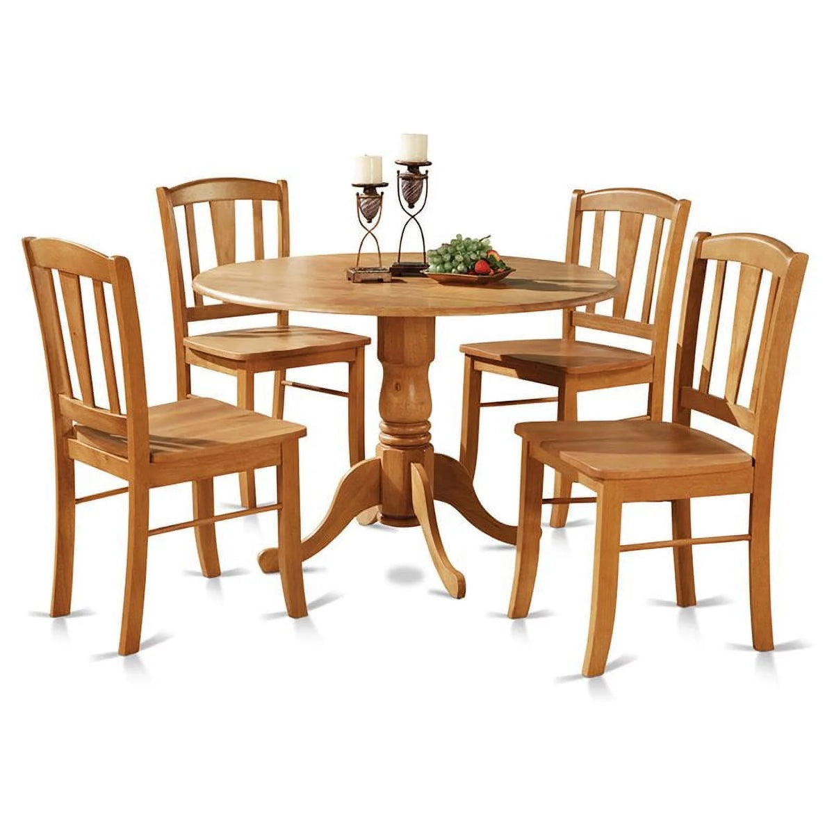5-piece Oak Wood Dining Table and Chairs S8579