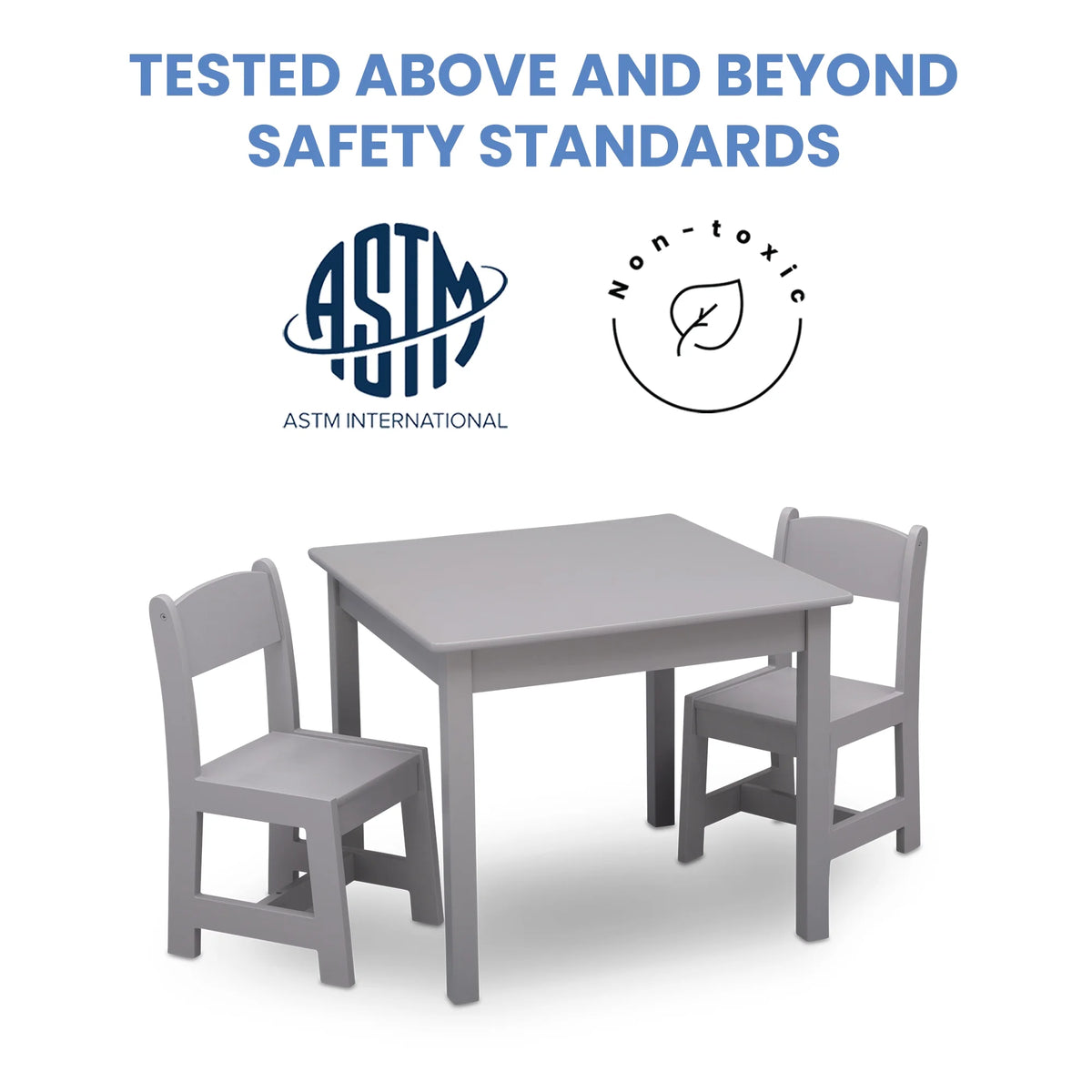 Wood Kids Table and Chair Set (2 Chairs Included) C10948