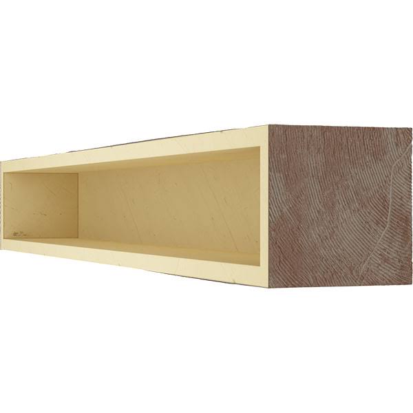 Hand Hewn Faux Wood Fireplace Mantel, Aged Pecan O773