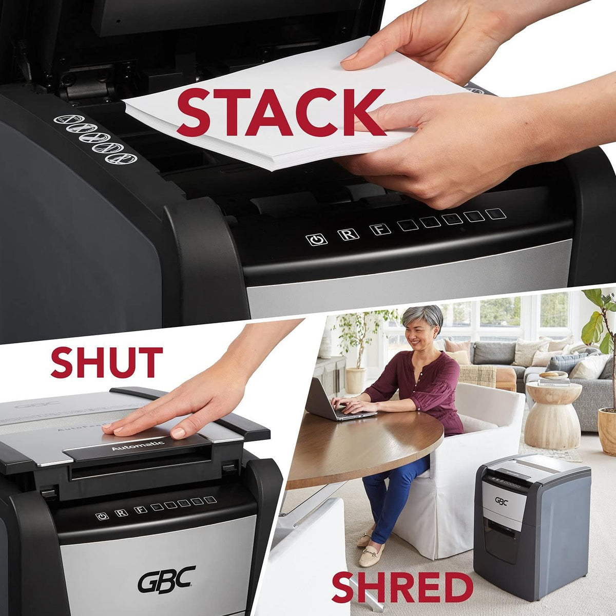 Auto Feed 100 Sheet Super Cross-Cut Paper Shredder N407